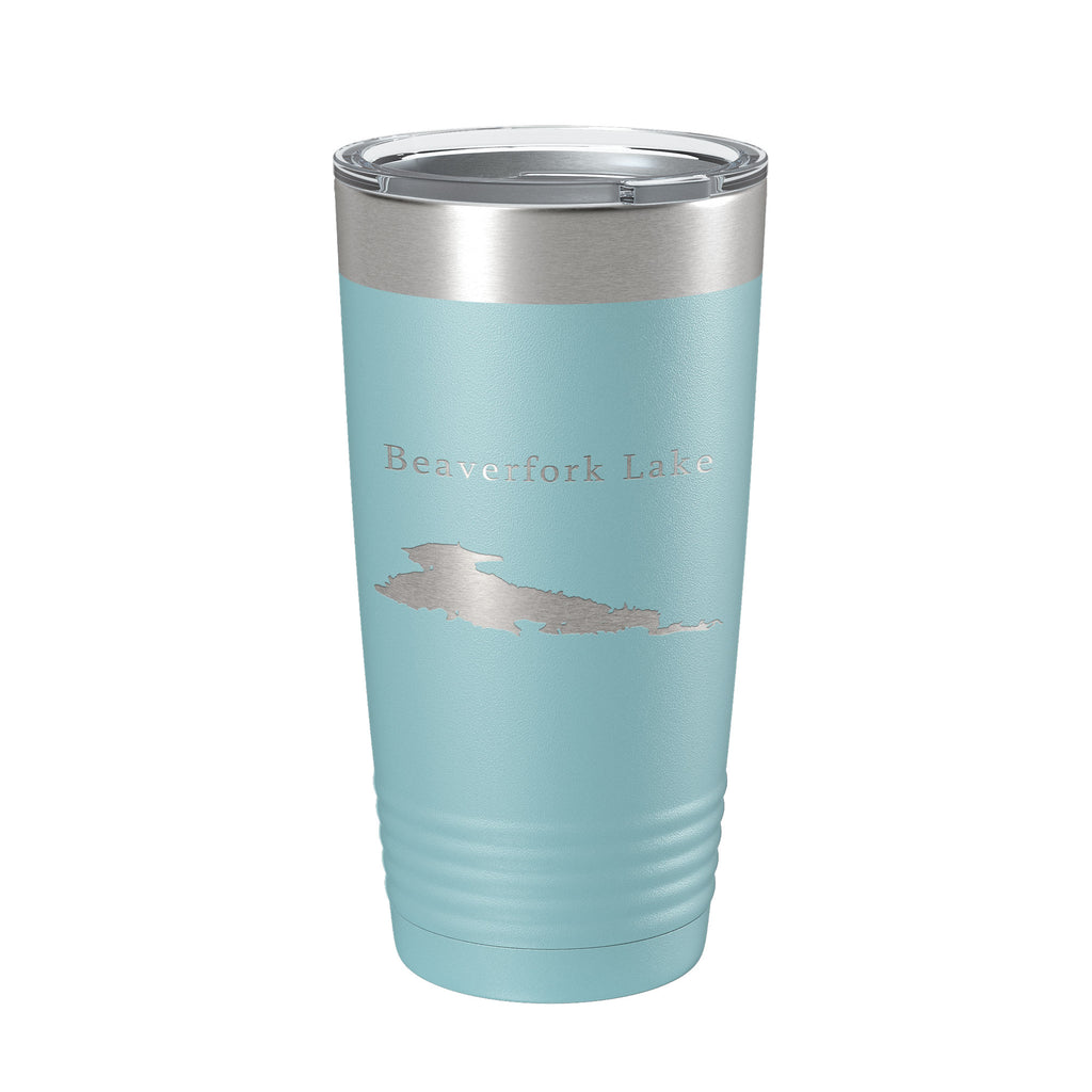 Beaverfork Lake Map Tumbler Travel Mug Insulated Laser Engraved Coffee Cup Arkansas 20 oz