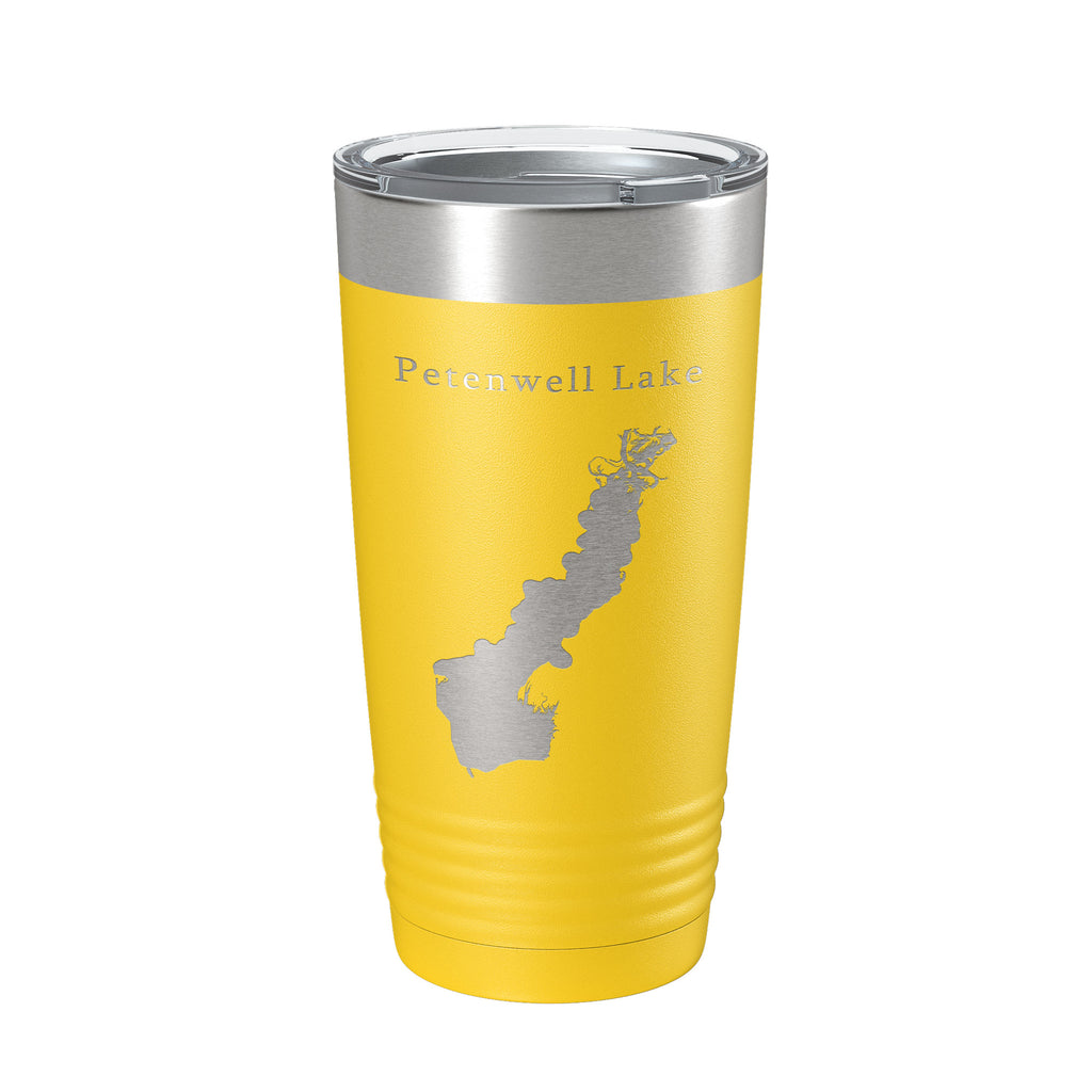 Petenwell Lake Map Tumbler Travel Mug Insulated Laser Engraved Coffee Cup Wisconsin 20 oz