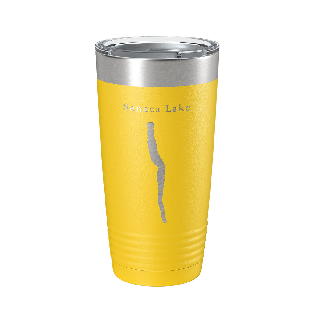 Seneca Lake Map Tumbler Travel Mug Insulated Laser Engraved Coffee Cup New York 20 oz