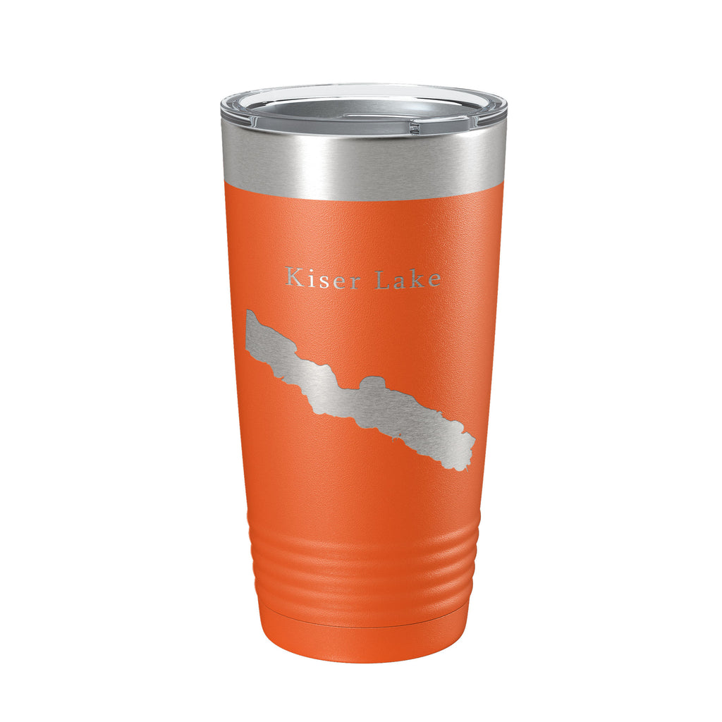 Kiser Lake Map Tumbler Travel Mug Insulated Laser Engraved Coffee Cup Ohio 20 oz