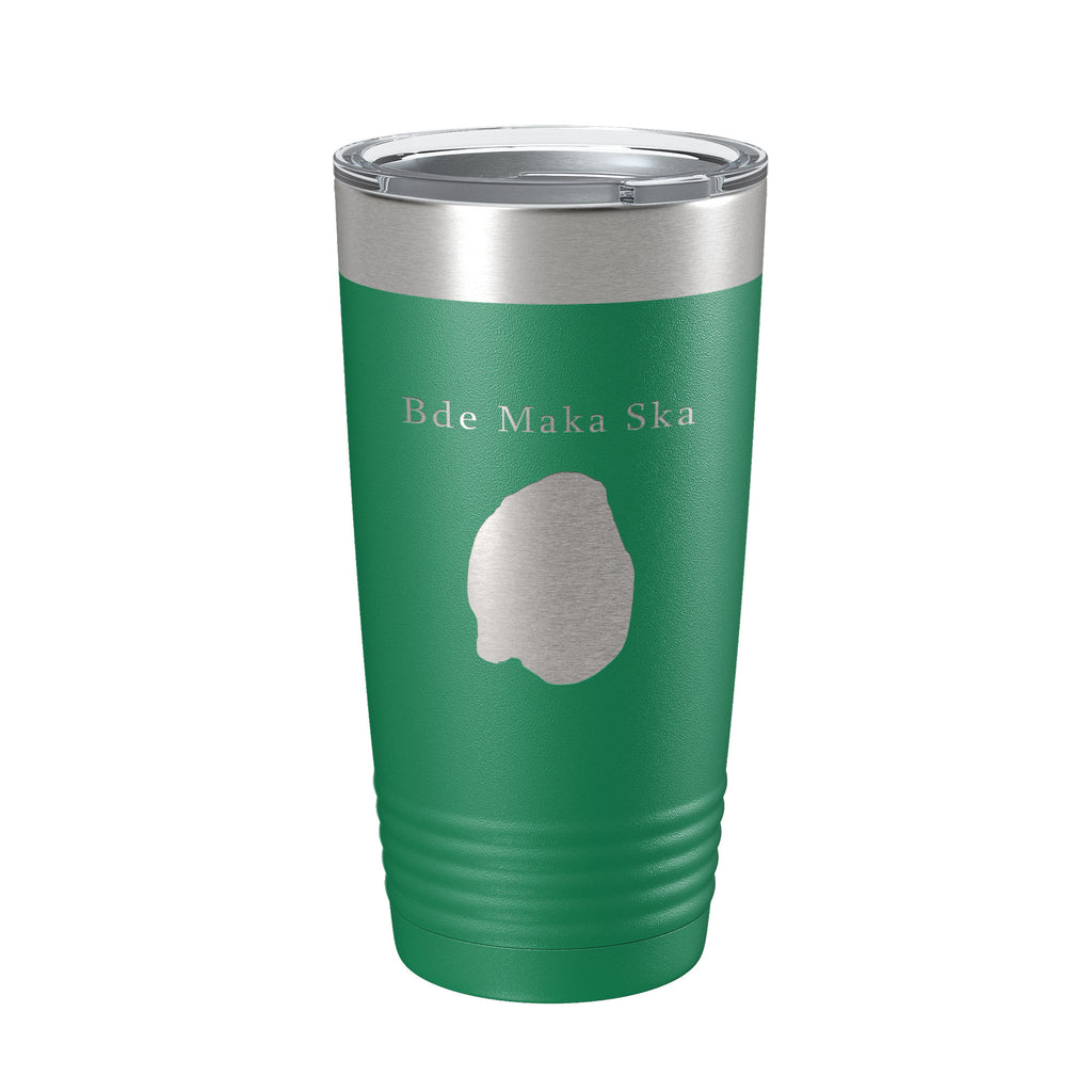 Bde Maka Ska Tumbler Lake Map Travel Mug Insulated Laser Engraved Coffee Cup Minnesota 20 oz