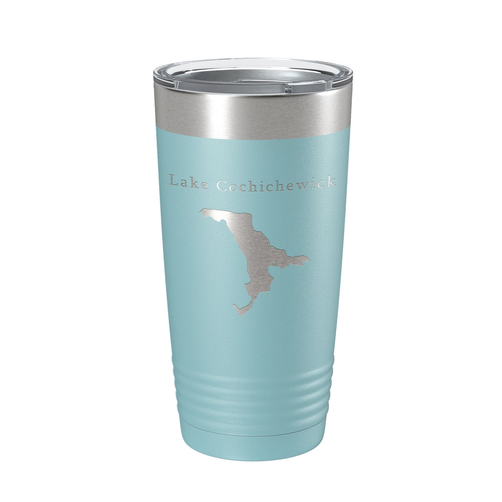 Lake Cochichewick Map Tumbler Travel Mug Insulated Laser Engraved Coffee Cup Massachusetts 20 oz