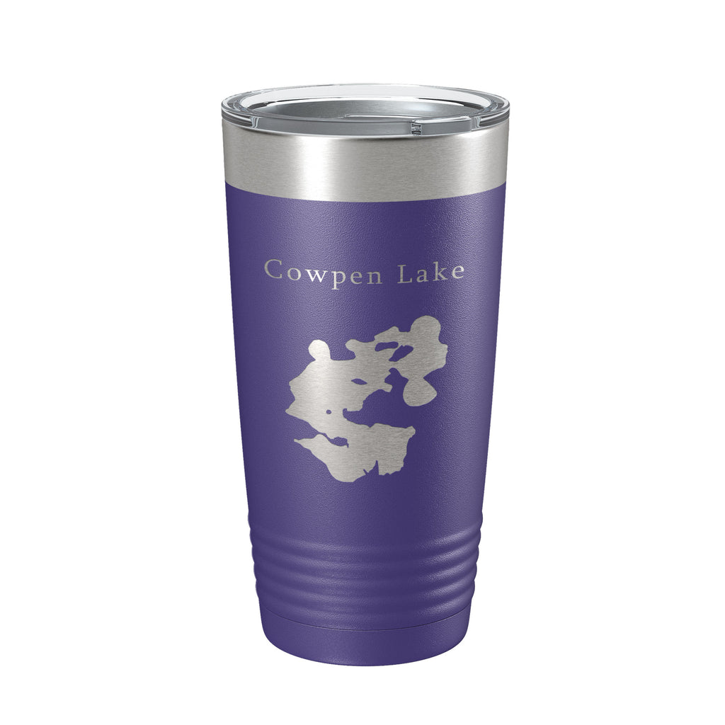 Cowpen Lake Map Tumbler Travel Mug Insulated Laser Engraved Coffee Cup Florida 20 oz