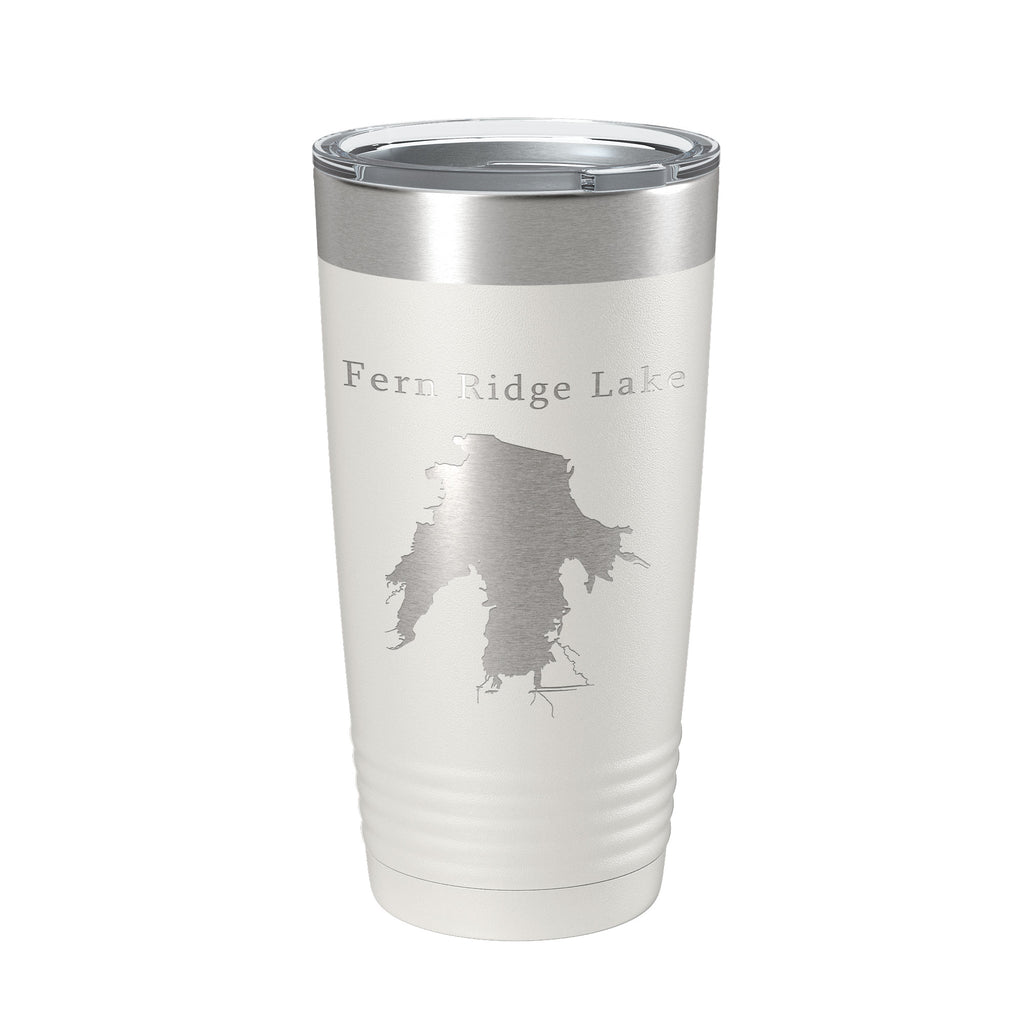 Fern Ridge Lake Map Tumbler Travel Mug Insulated Laser Engraved Coffee Cup Oregon 20 oz