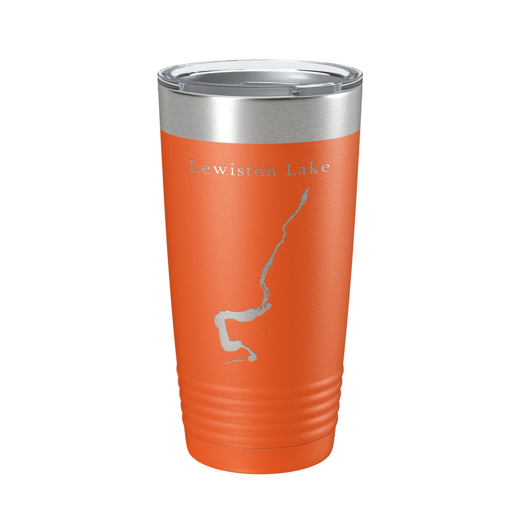 Lewiston Lake Map Tumbler Travel Mug Insulated Laser Engraved Coffee Cup California 20 oz