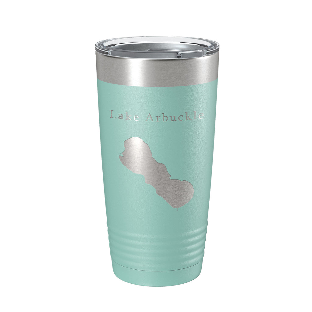 Lake Arbuckle Map Tumbler Travel Mug Insulated Laser Engraved Coffee Cup Florida 20 oz