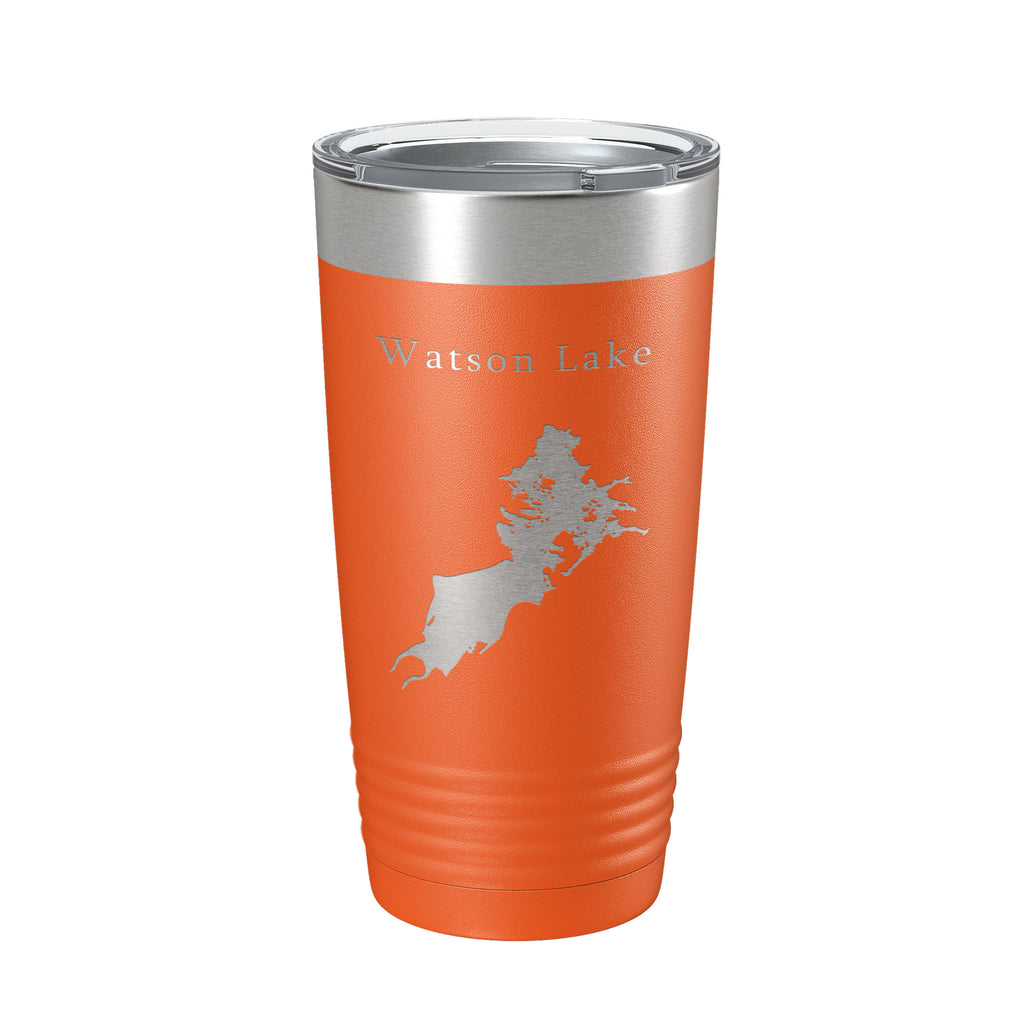 Watson Lake Map Tumbler Travel Mug Insulated Laser Engraved Coffee Cup Arizona 20 oz