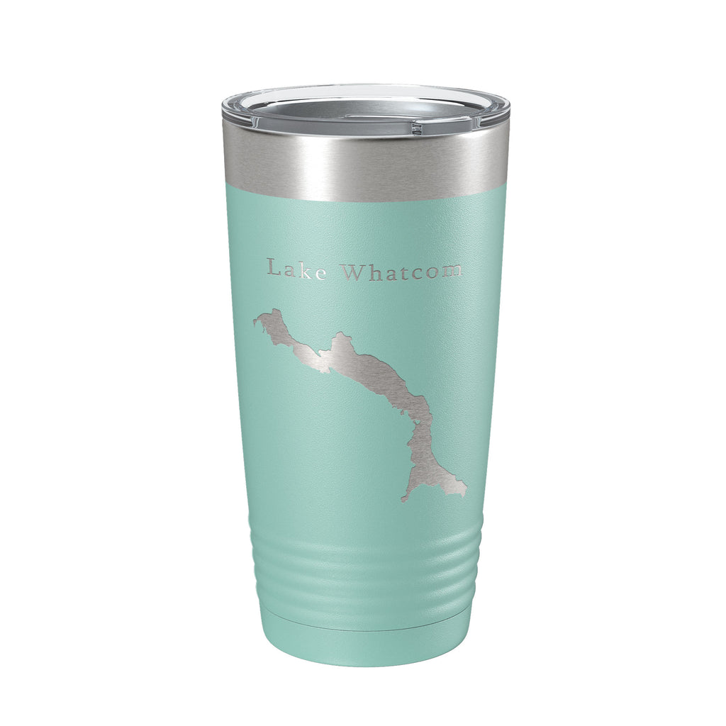 Lake Whatcom Map Tumbler Travel Mug Insulated Laser Engraved Coffee Cup Washington 20 oz