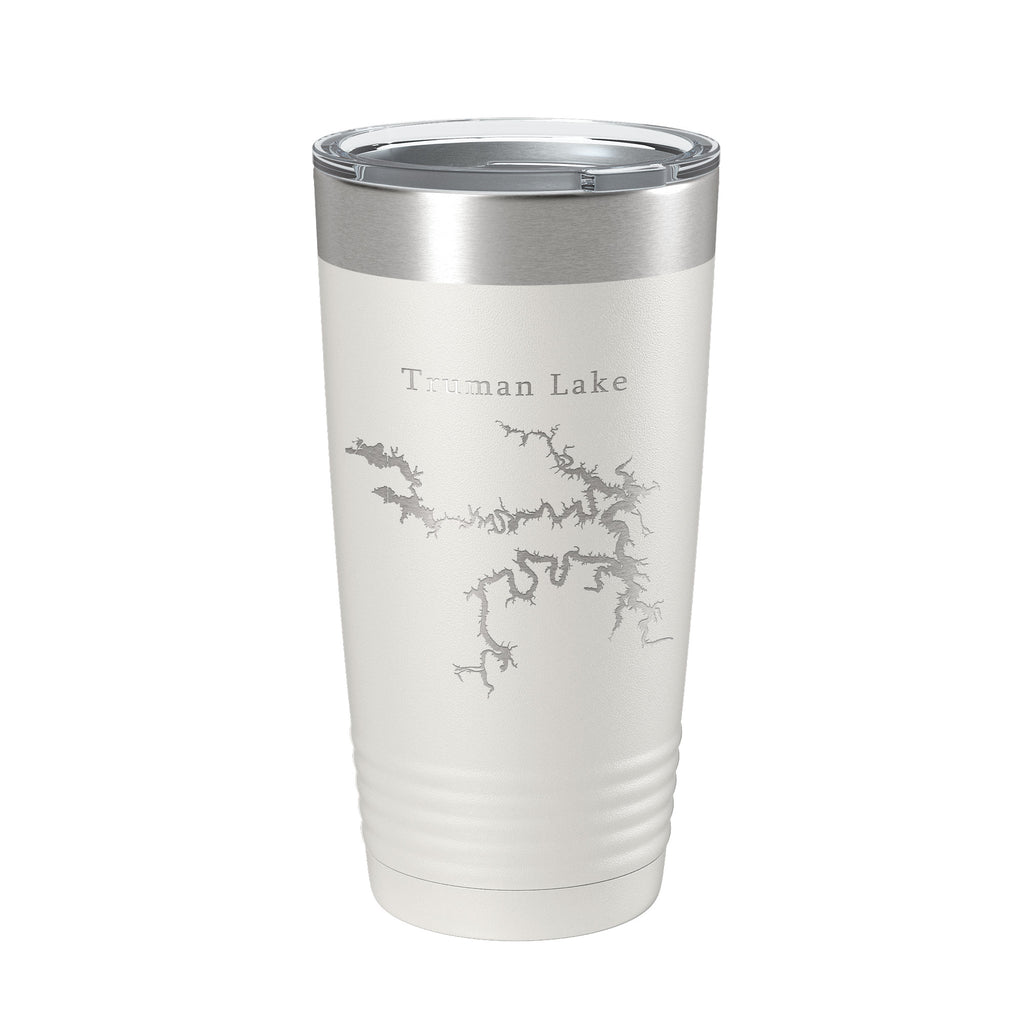 Harry S. Truman Lake Map Tumbler Travel Mug Insulated Laser Engraved Coffee Cup Missouri 20 oz