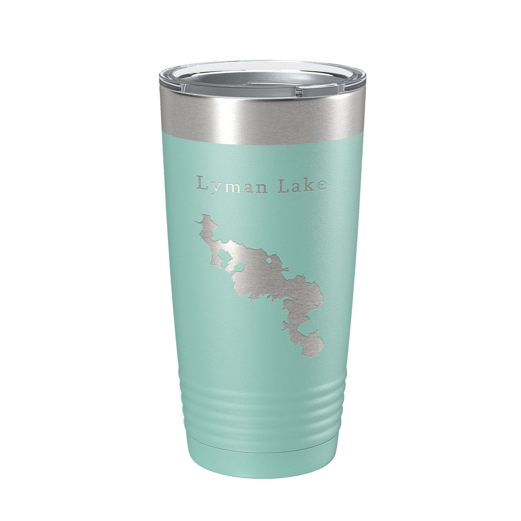 Lyman Lake Map Tumbler Travel Mug Insulated Laser Engraved Coffee Cup Arizona 20 oz