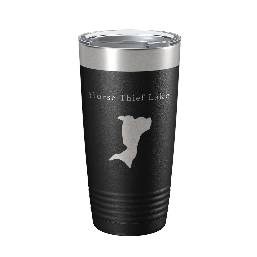 Horse Thief Lake Map Tumbler Travel Mug Insulated Laser Engraved Coffee Cup South Dakota 20 oz