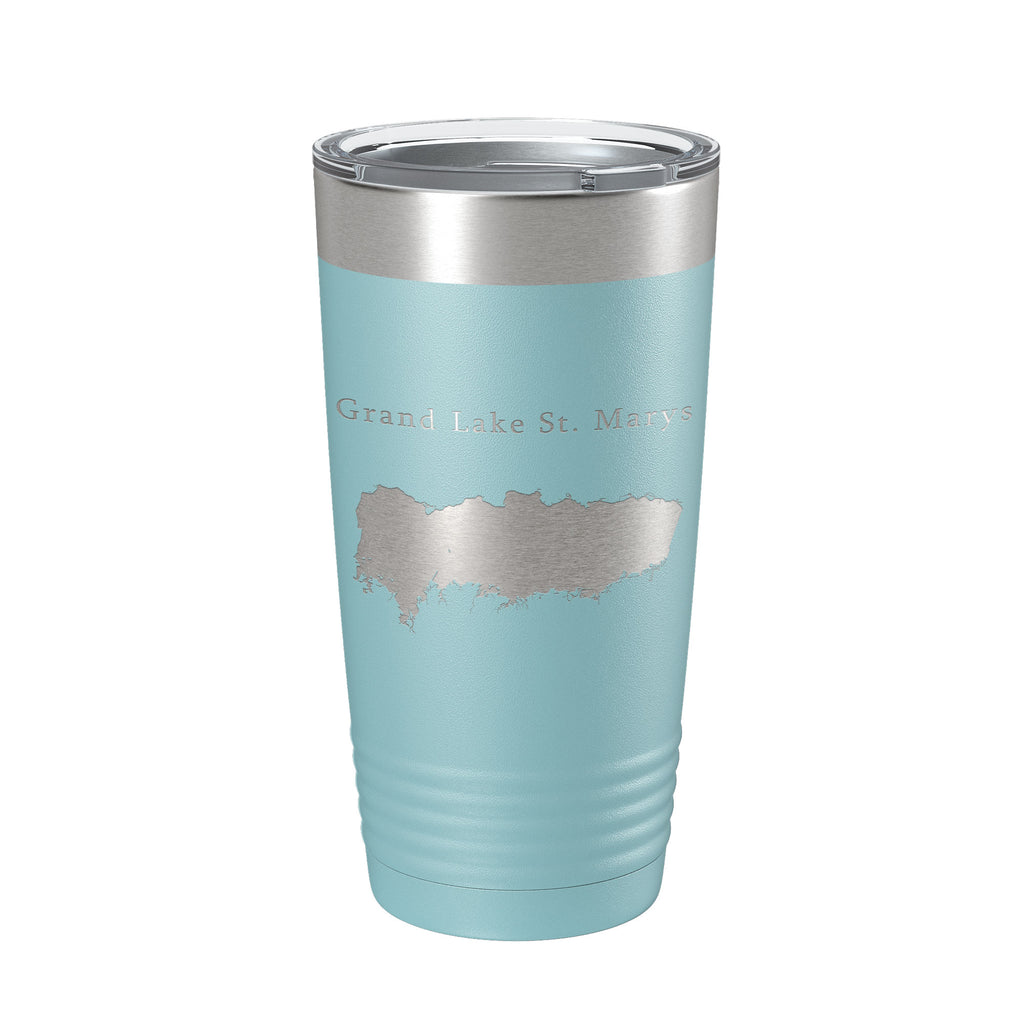 Grand Lake St. Marys Map Tumbler Travel Mug Insulated Laser Engraved Coffee Cup Ohio 20 oz