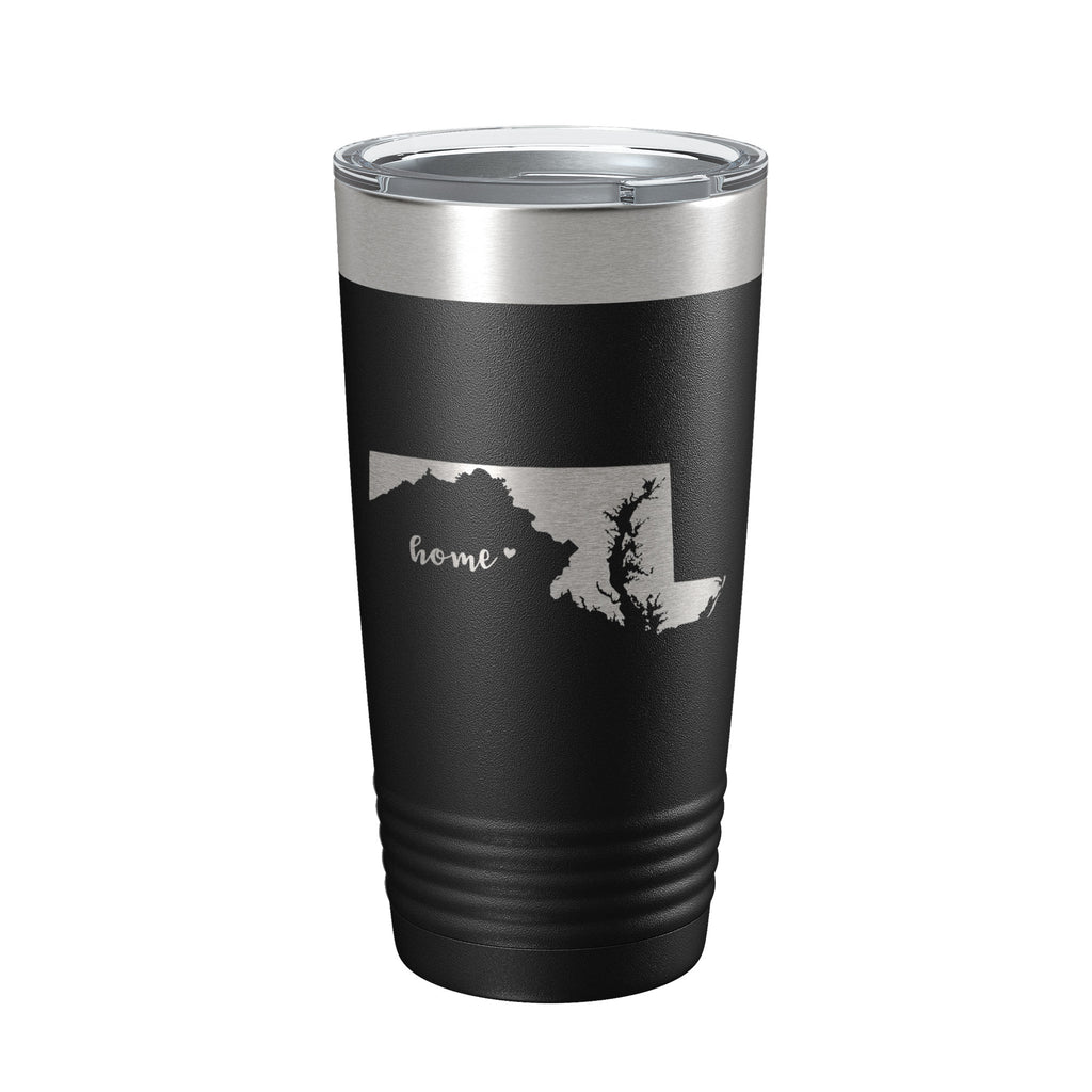 Maryland Tumbler Home State Travel Mug Insulated Laser Engraved Map Coffee Cup 20 oz