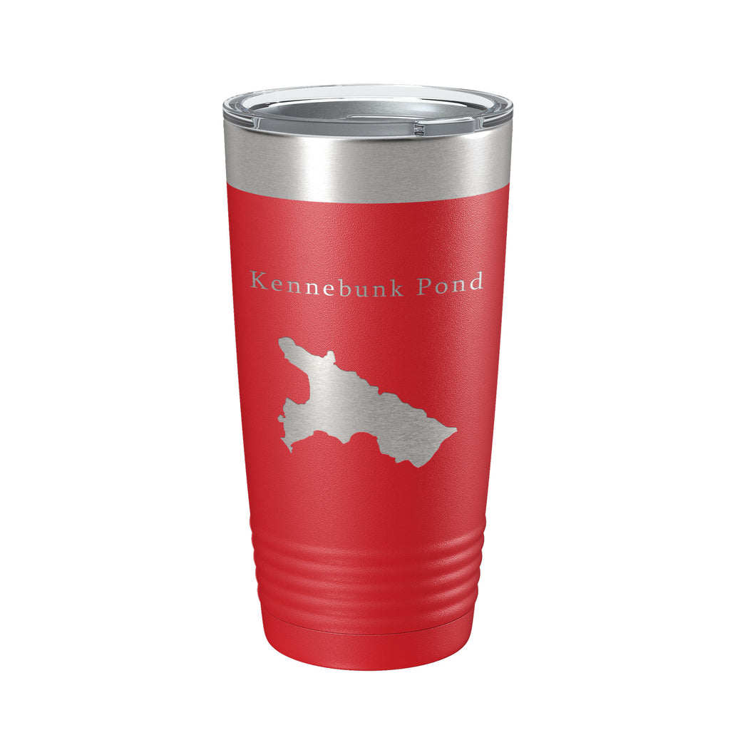 Kennebunk Pond Tumbler Lake Map Travel Mug Insulated Laser Engraved Coffee Cup Maine 20 oz