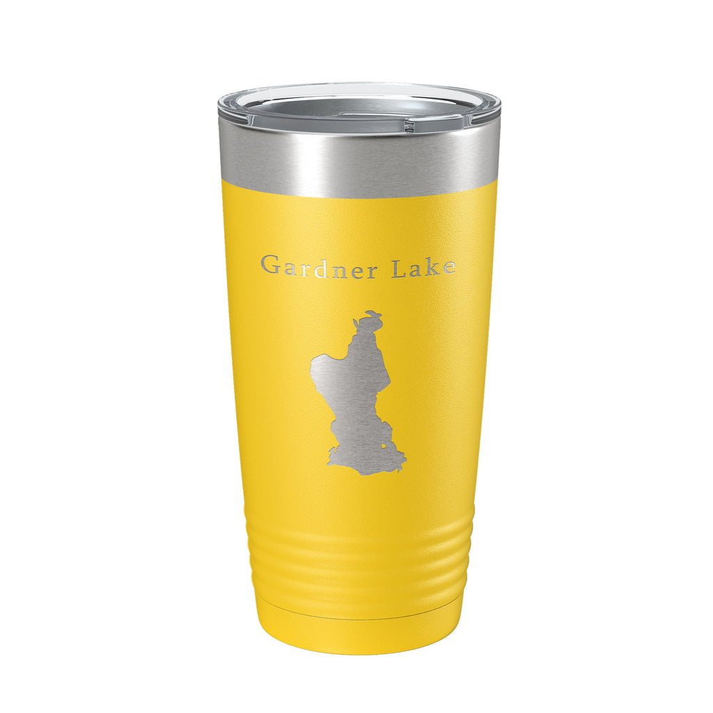 Gardner Lake Map Tumbler Travel Mug Insulated Laser Engraved Coffee Cup Connecticut 20 oz