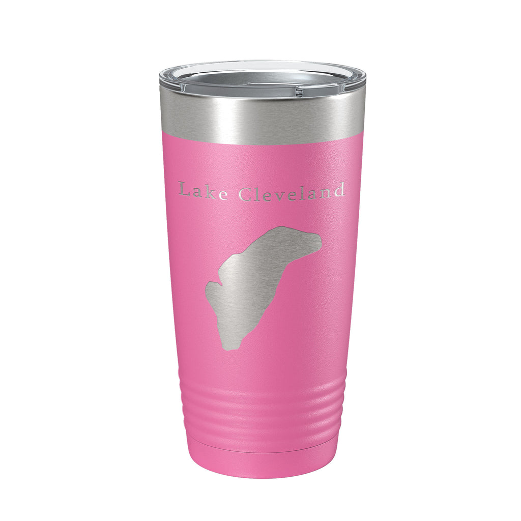 Lake Cleveland Map Tumbler Travel Mug Insulated Laser Engraved Coffee Cup Idaho 20 oz