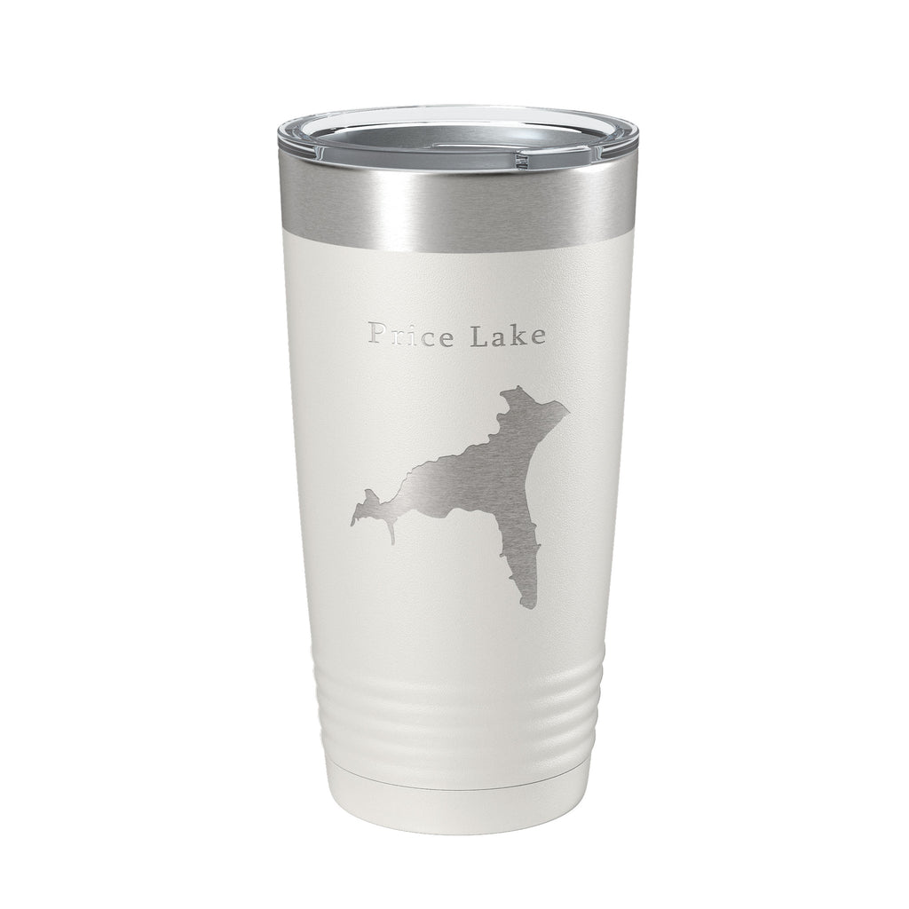 Price Lake Map Tumbler Travel Mug Insulated Laser Engraved Coffee Cup North Carolina 20 oz