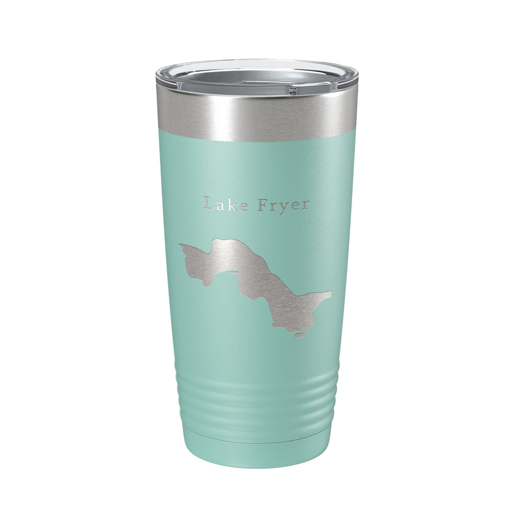 Lake Fryer Map Tumbler Travel Mug Insulated Laser Engraved Coffee Cup Texas 20 oz