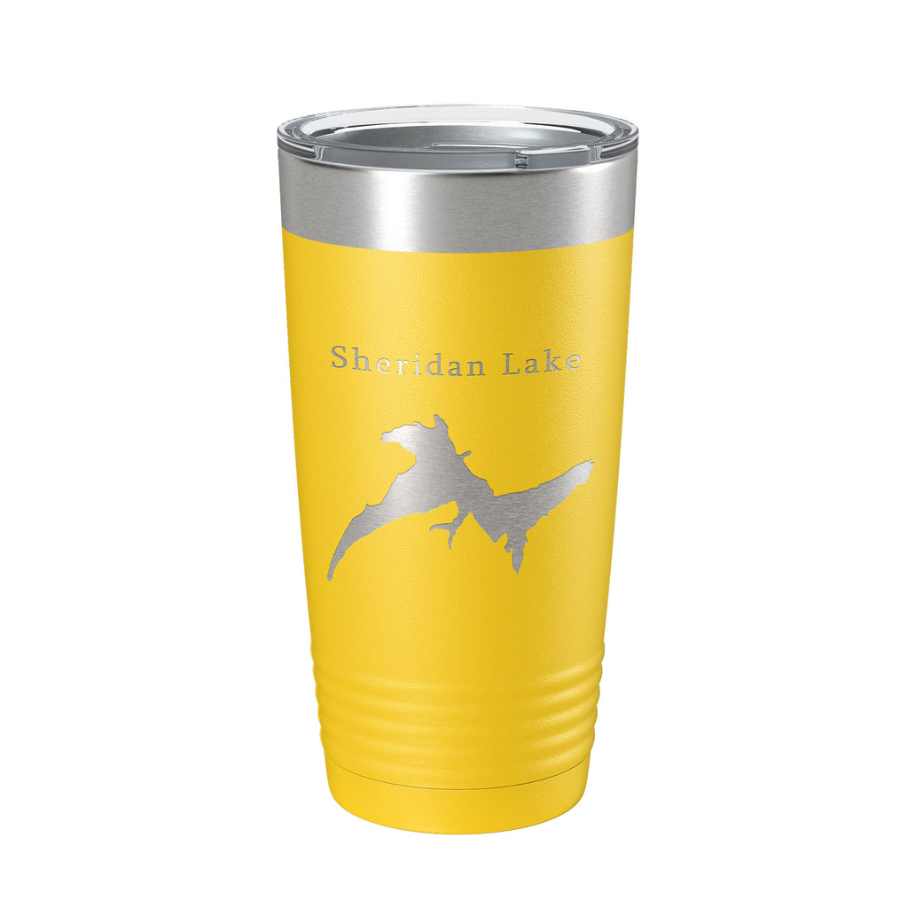 Sheridan Lake Map Tumbler Travel Mug Insulated Laser Engraved Coffee Cup South Dakota 20 oz