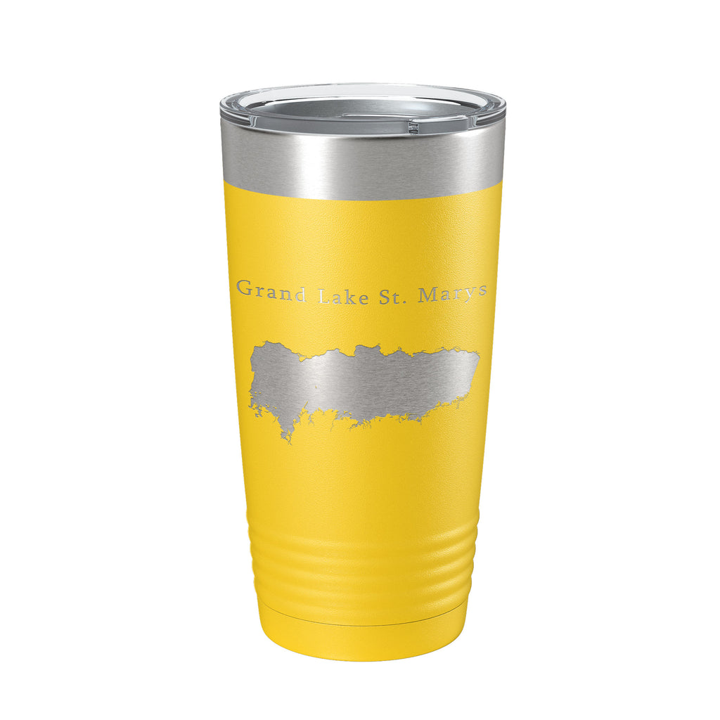 Grand Lake St. Marys Map Tumbler Travel Mug Insulated Laser Engraved Coffee Cup Ohio 20 oz