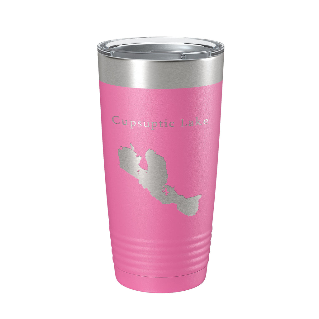 Cupsuptic Lake Map Tumbler Travel Mug Insulated Laser Engraved Coffee Cup Maine 20 oz