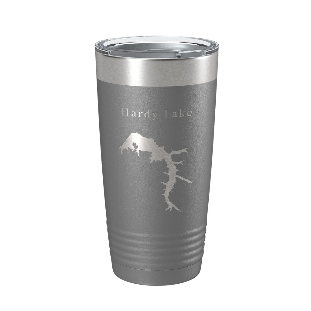 Hardy Lake Map Tumbler Travel Mug Insulated Laser Engraved Coffee Cup Indiana 20 oz