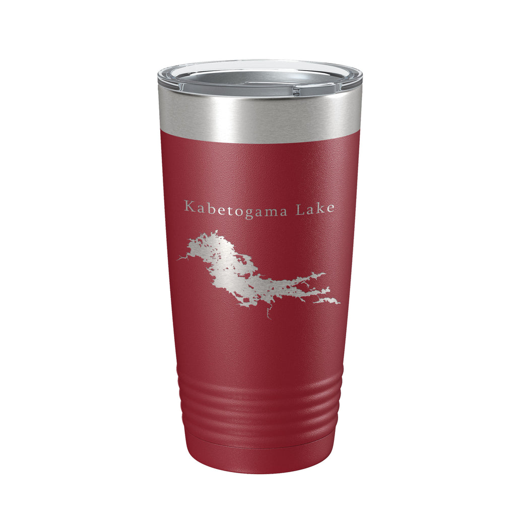 Kabetogama Lake Map Tumbler Travel Mug Insulated Laser Engraved Coffee Cup Minnesota 20 oz