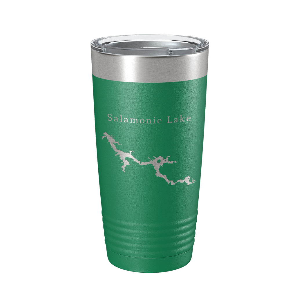 Salamonie Lake Map Tumbler Travel Mug Insulated Laser Engraved Coffee Cup Indiana 20 oz