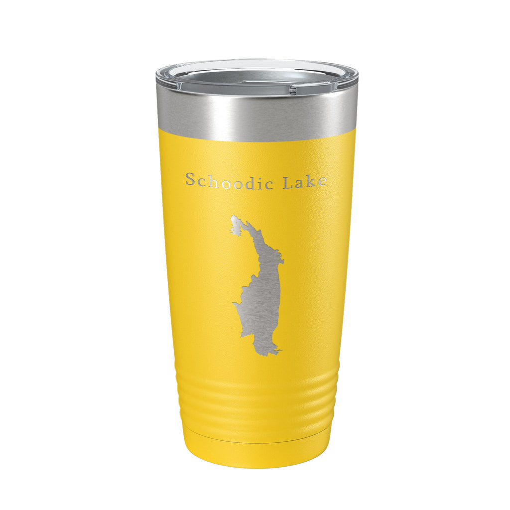 Schoodic Lake Map Tumbler Travel Mug Insulated Laser Engraved Coffee Cup Maine 20 oz