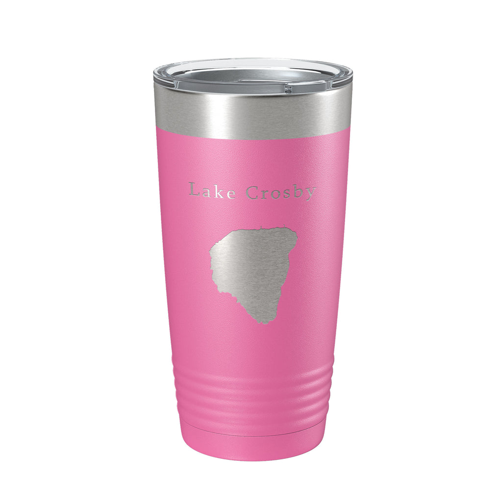 Lake Crosby Map Tumbler Travel Mug Insulated Laser Engraved Coffee Cup Florida 20 oz