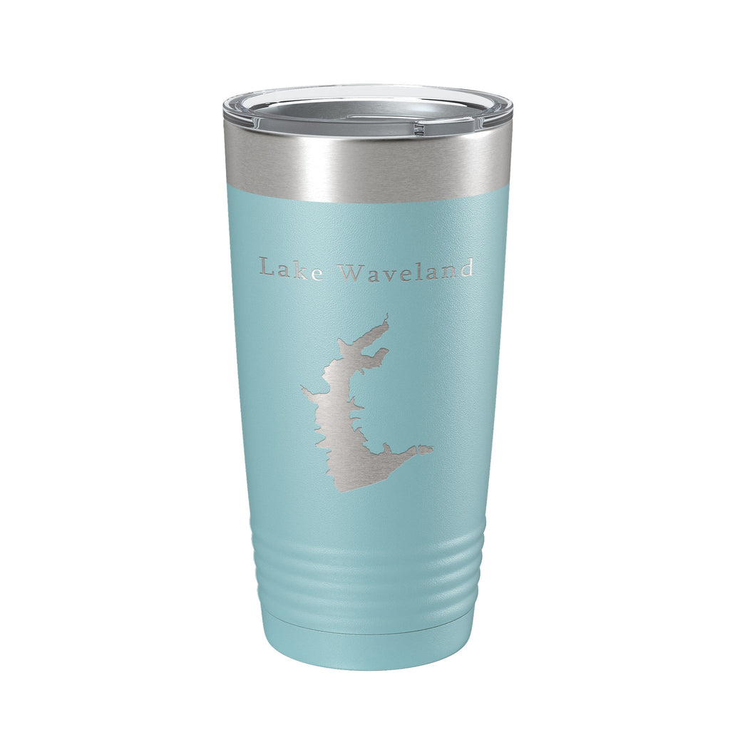 Lake Waveland Map Tumbler Travel Mug Insulated Laser Engraved Coffee Cup Indiana 20 oz