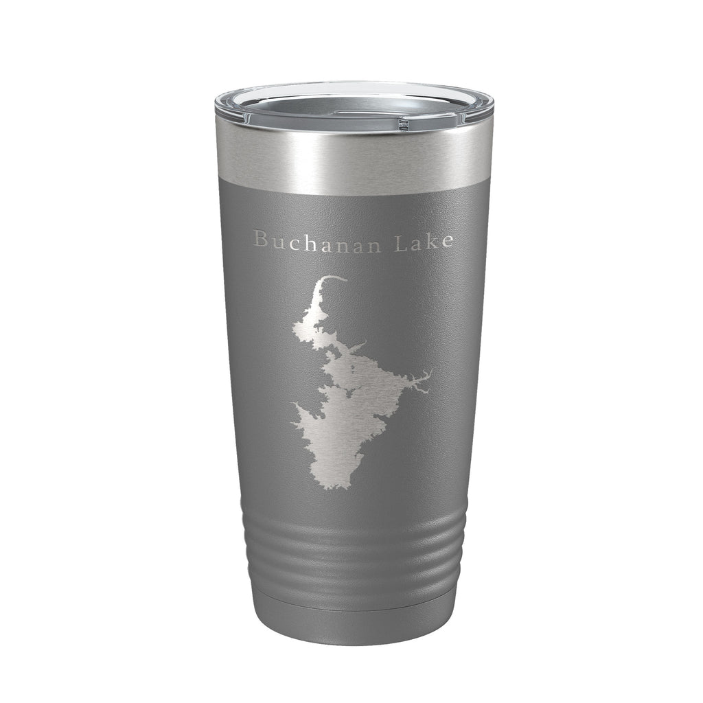 Buchanan Lake Map Tumbler Travel Mug Insulated Laser Engraved Coffee Cup Texas 20 oz