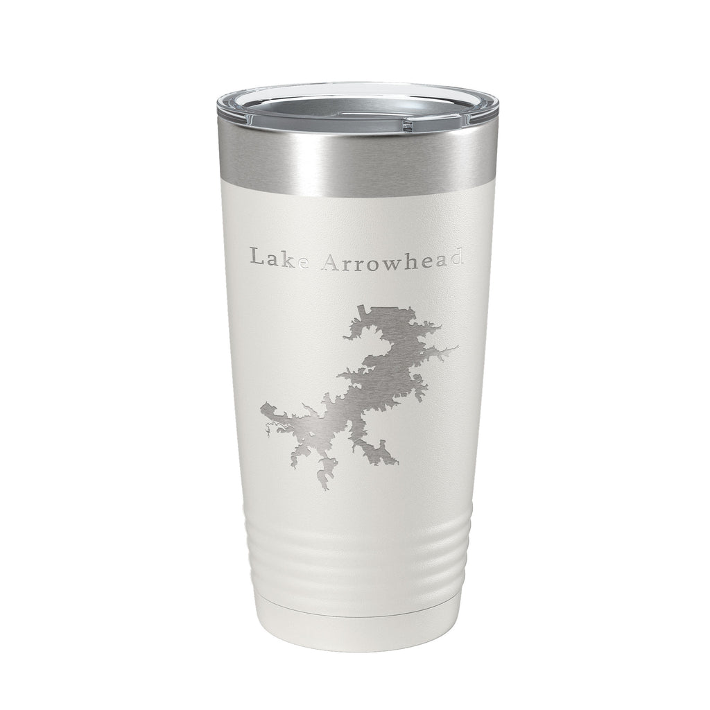 Lake Arrowhead Map Tumbler Travel Mug Insulated Laser Engraved Coffee Cup Texas 20 oz