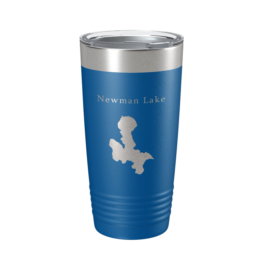 Newman Lake Map Tumbler Travel Mug Insulated Laser Engraved Coffee Cup Washington 20 oz