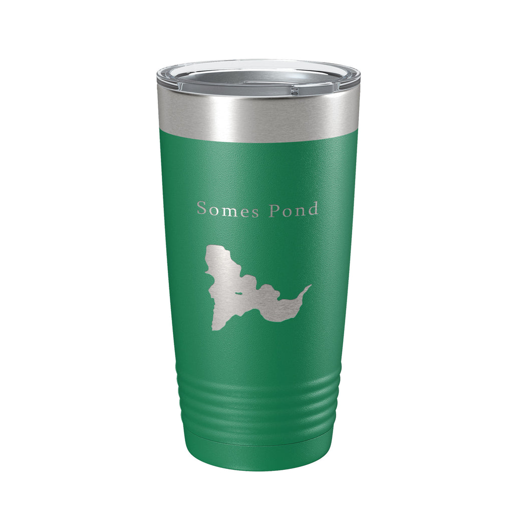 Somes Pond Tumbler Lake Map Travel Mug Insulated Laser Engraved Coffee Cup Acadia Maine 20 oz