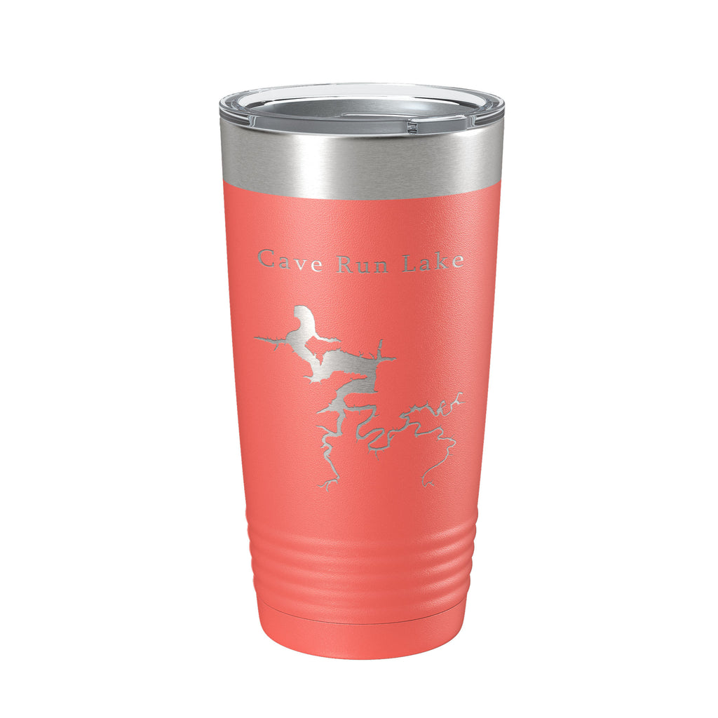 Cave Run Lake Map Tumbler Travel Mug Insulated Laser Engraved Coffee Cup Kentucky 20 oz