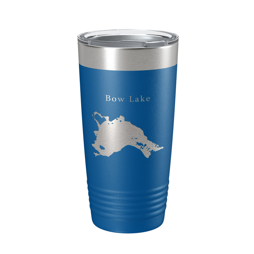 Bow Lake Map Tumbler Travel Mug Insulated Laser Engraved Coffee Cup New Hampshire 20 oz