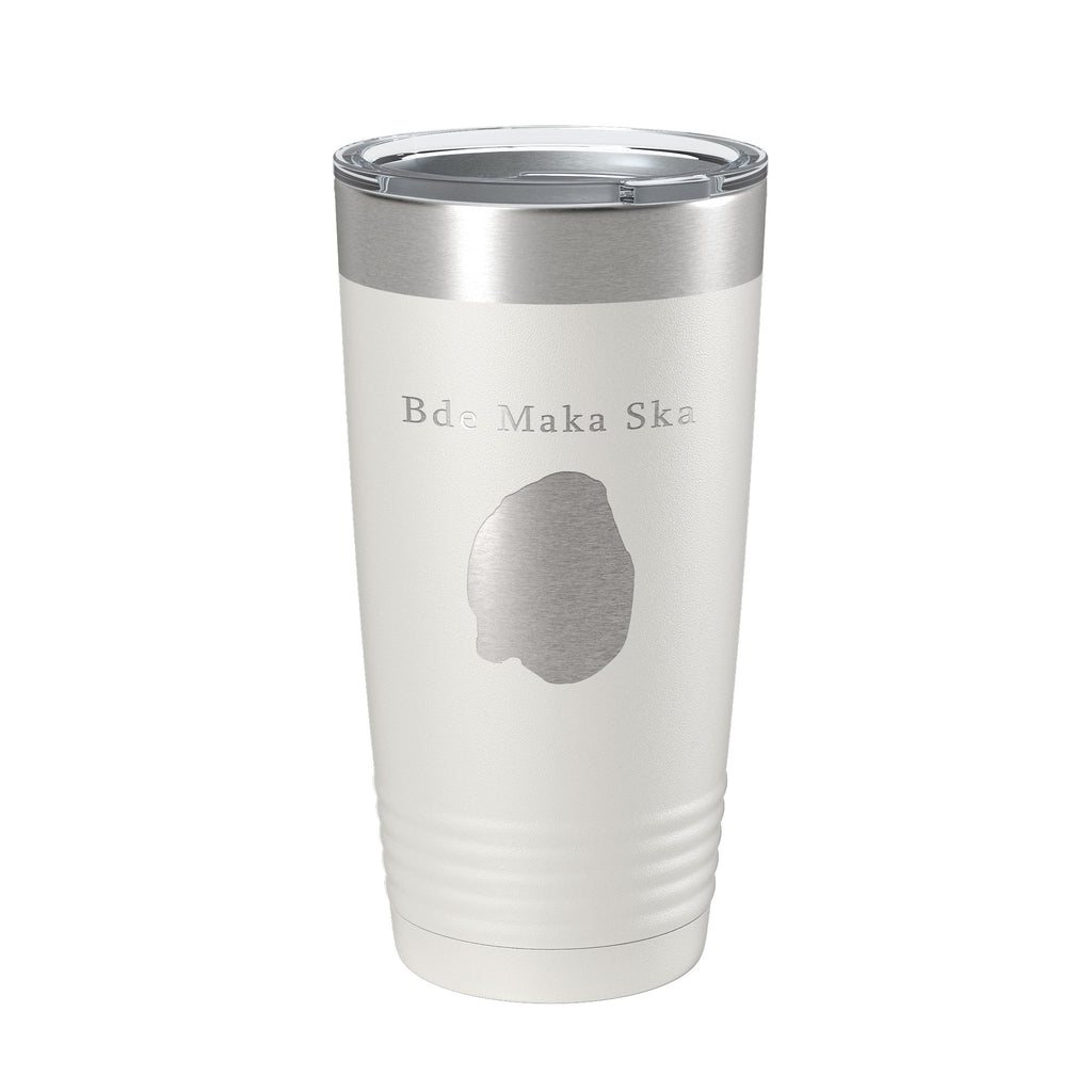 Bde Maka Ska Tumbler Lake Map Travel Mug Insulated Laser Engraved Coffee Cup Minnesota 20 oz