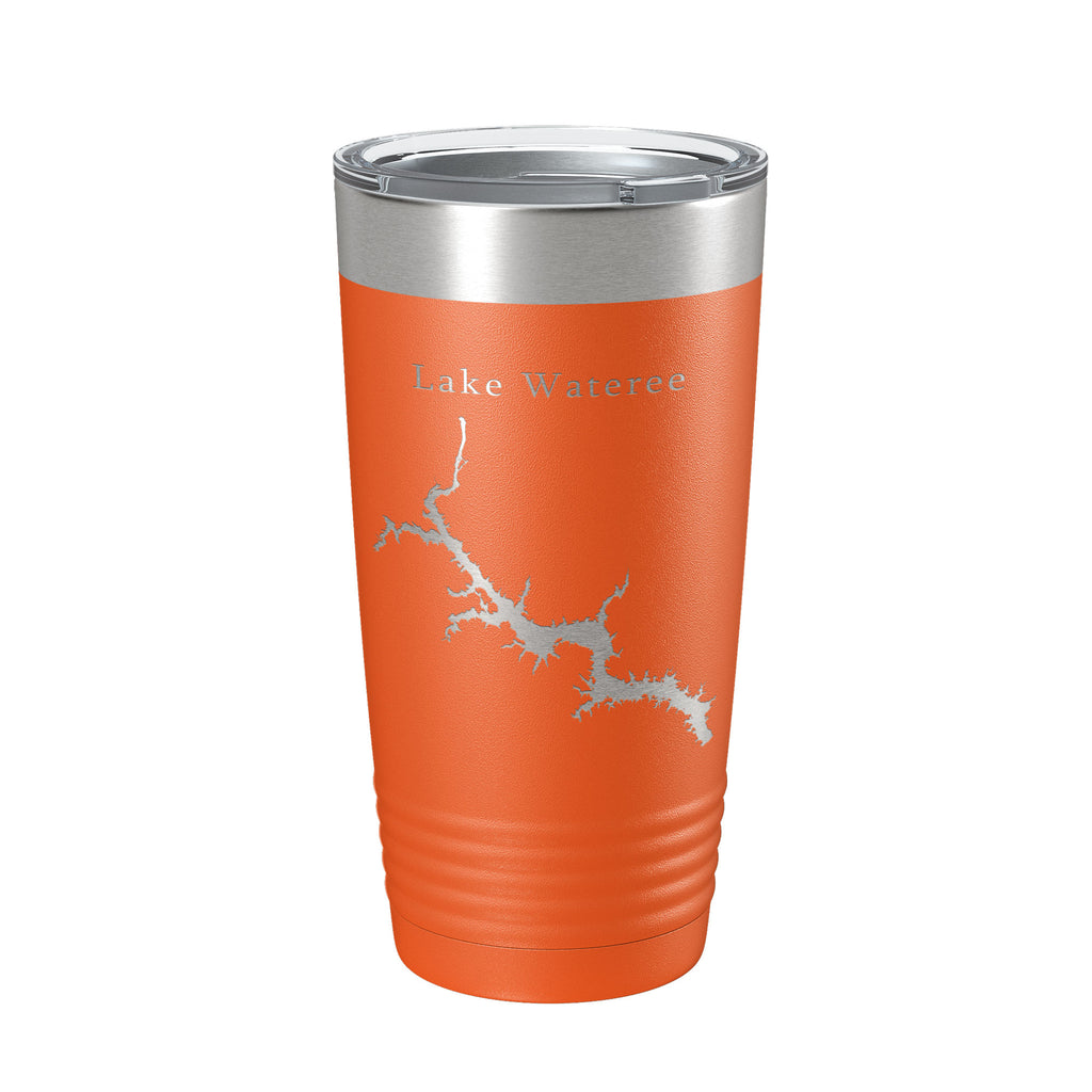 Lake Wateree Stumpy Pond Map Tumbler Travel Mug Insulated Laser Engraved Coffee Cup South Carolina 20 oz