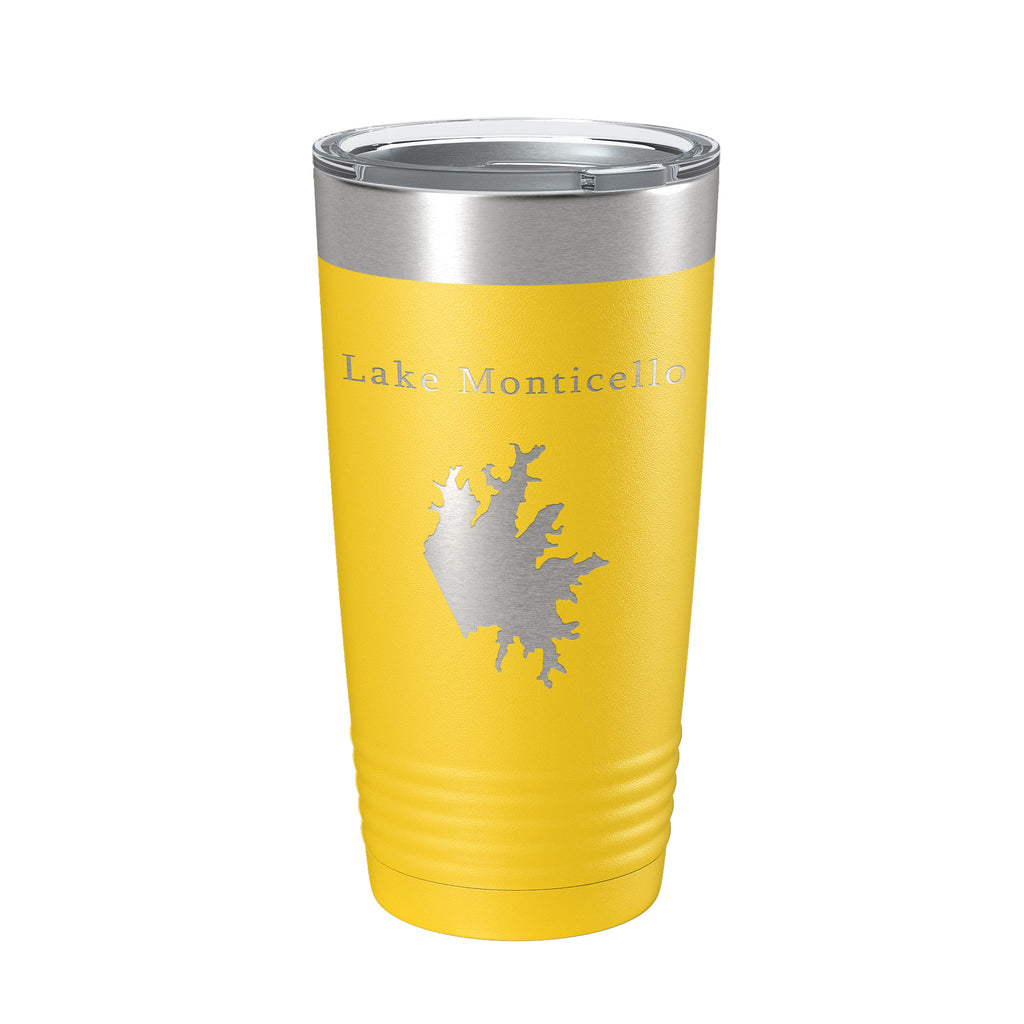 Lake Monticello Map Tumbler Travel Mug Insulated Laser Engraved Coffee Cup Arkansas 20 oz