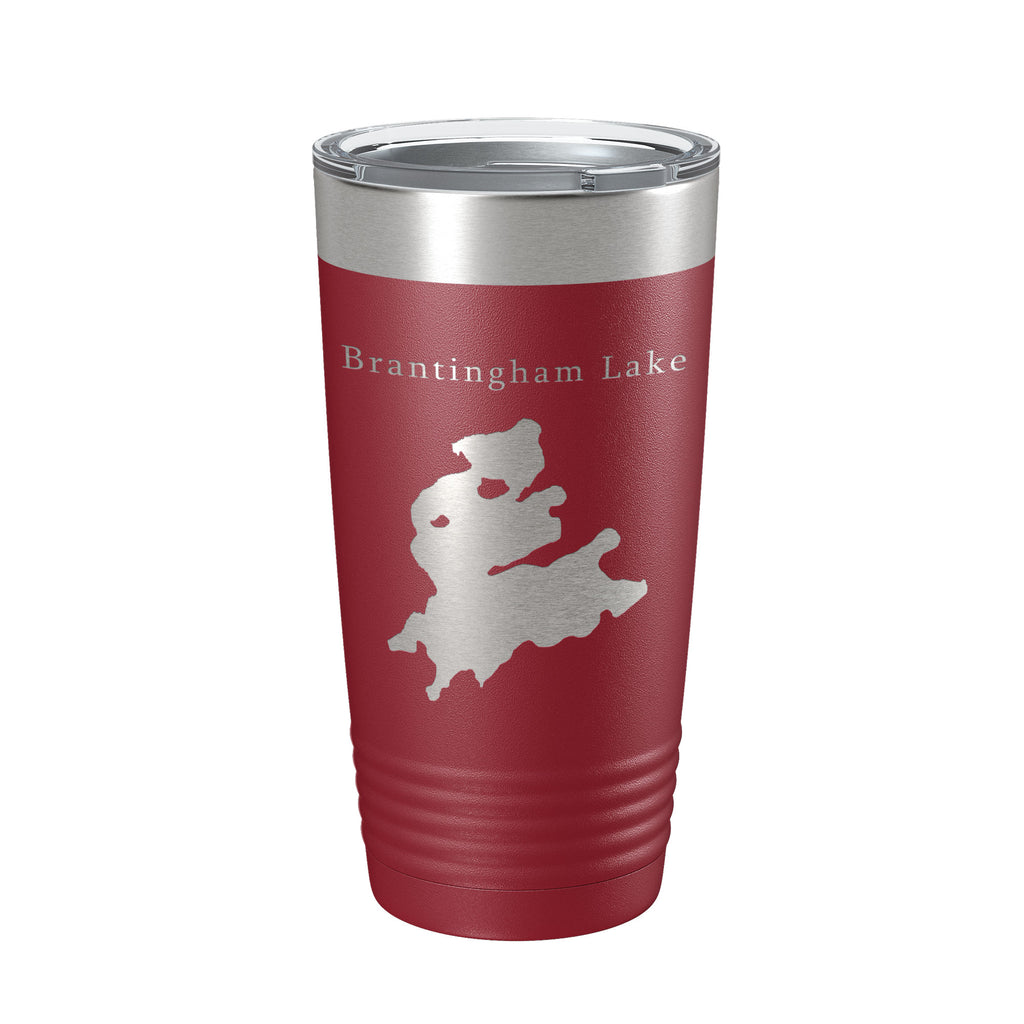 Brantingham Lake Map Tumbler Travel Mug Insulated Laser Engraved Coffee Cup New York 20 oz