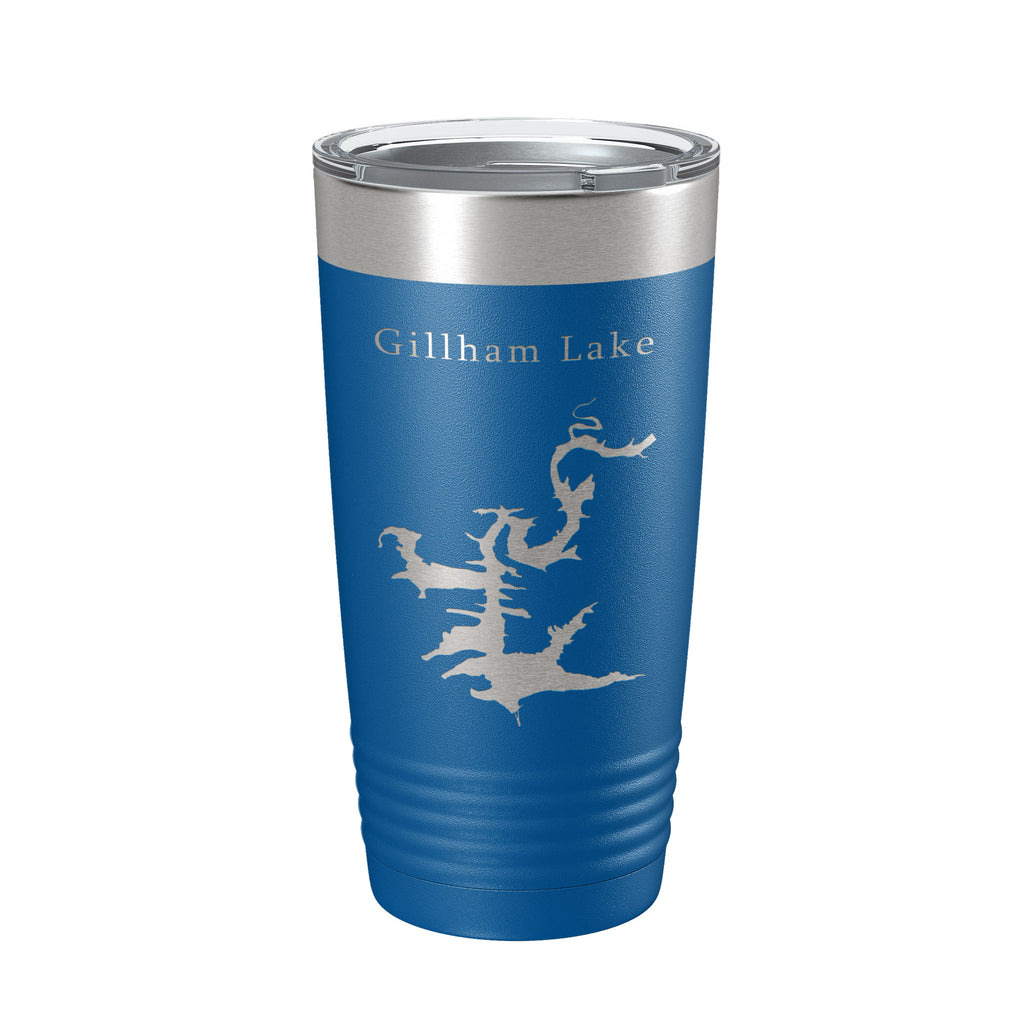 Gillham Lake Map Tumbler Travel Mug Insulated Laser Engraved Coffee Cup Arkansas 20 oz