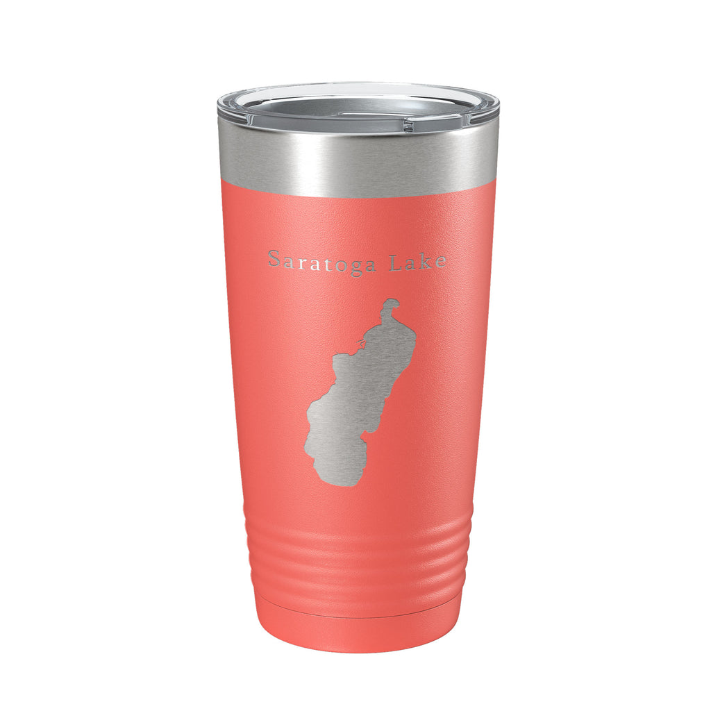 Saratoga Lake Map Tumbler Travel Mug Insulated Laser Engraved Coffee Cup New York 20 oz