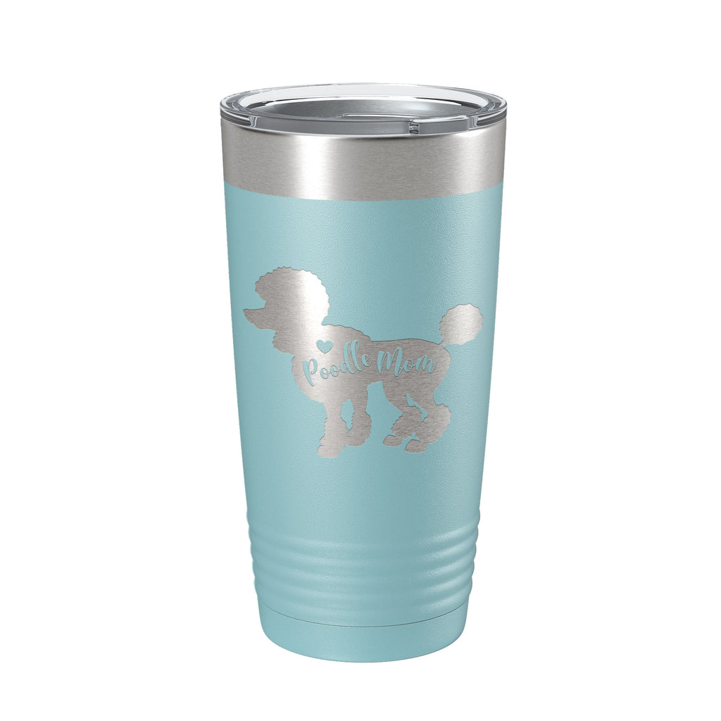 Poodle Mom Tumbler Dog Travel Mug Gift Insulated Laser Engraved Coffee Cup 20 oz