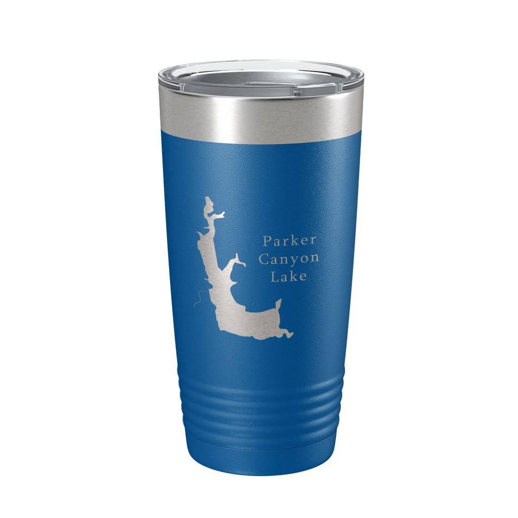 Parker Canyon Lake Map Tumbler Travel Mug Insulated Laser Engraved Coffee Cup Arizona 20 oz