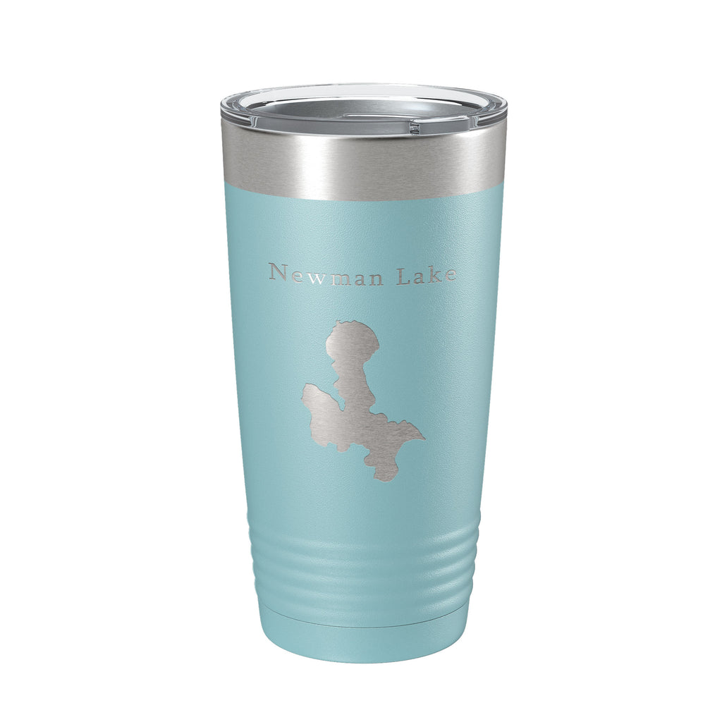 Newman Lake Map Tumbler Travel Mug Insulated Laser Engraved Coffee Cup Washington 20 oz