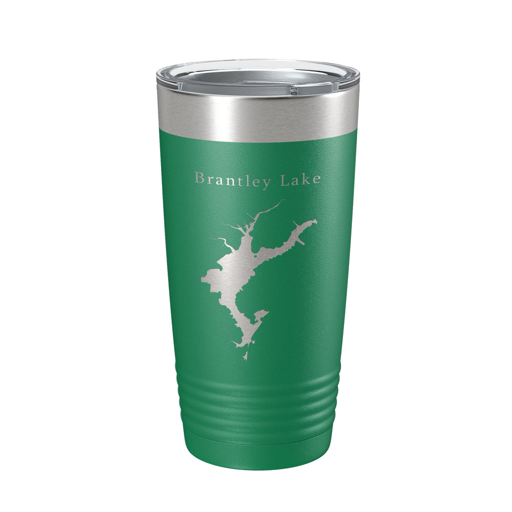 Brantley Lake Map Tumbler Travel Mug Insulated Laser Engraved Coffee Cup New Mexico 20 oz