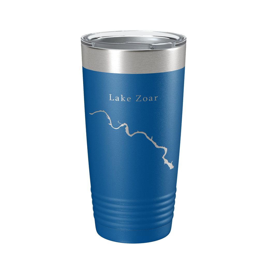 Lake Zoar Map Tumbler Travel Mug Insulated Laser Engraved Coffee Cup Housatonic River Connecticut 20 oz