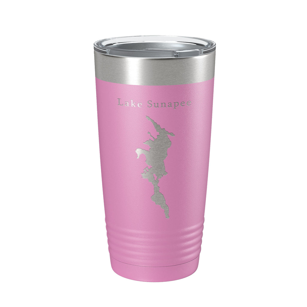 Lake Sunapee Map Tumbler Travel Mug Insulated Laser Engraved Coffee Cup New Hampshire 20 oz