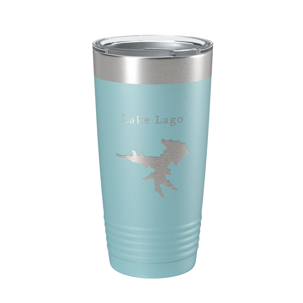 Lake Lago Map Tumbler Travel Mug Insulated Laser Engraved Coffee Cup Hot Springs Village Arkansas 20 oz